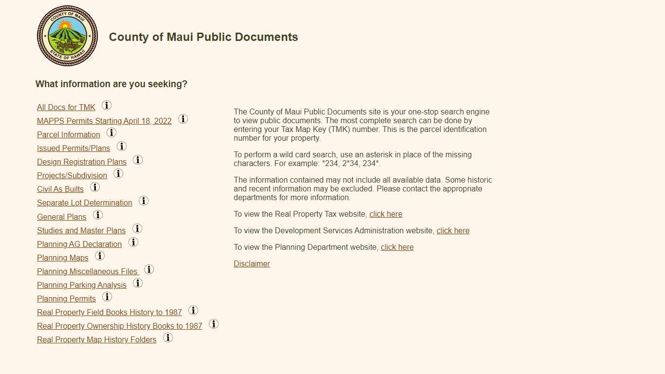 County of Maui Public Documents - publicweb1.co.maui.hi.us